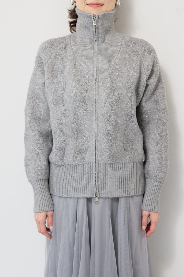 [SET]ラメダブルジップニット+チュールスカート(2set)