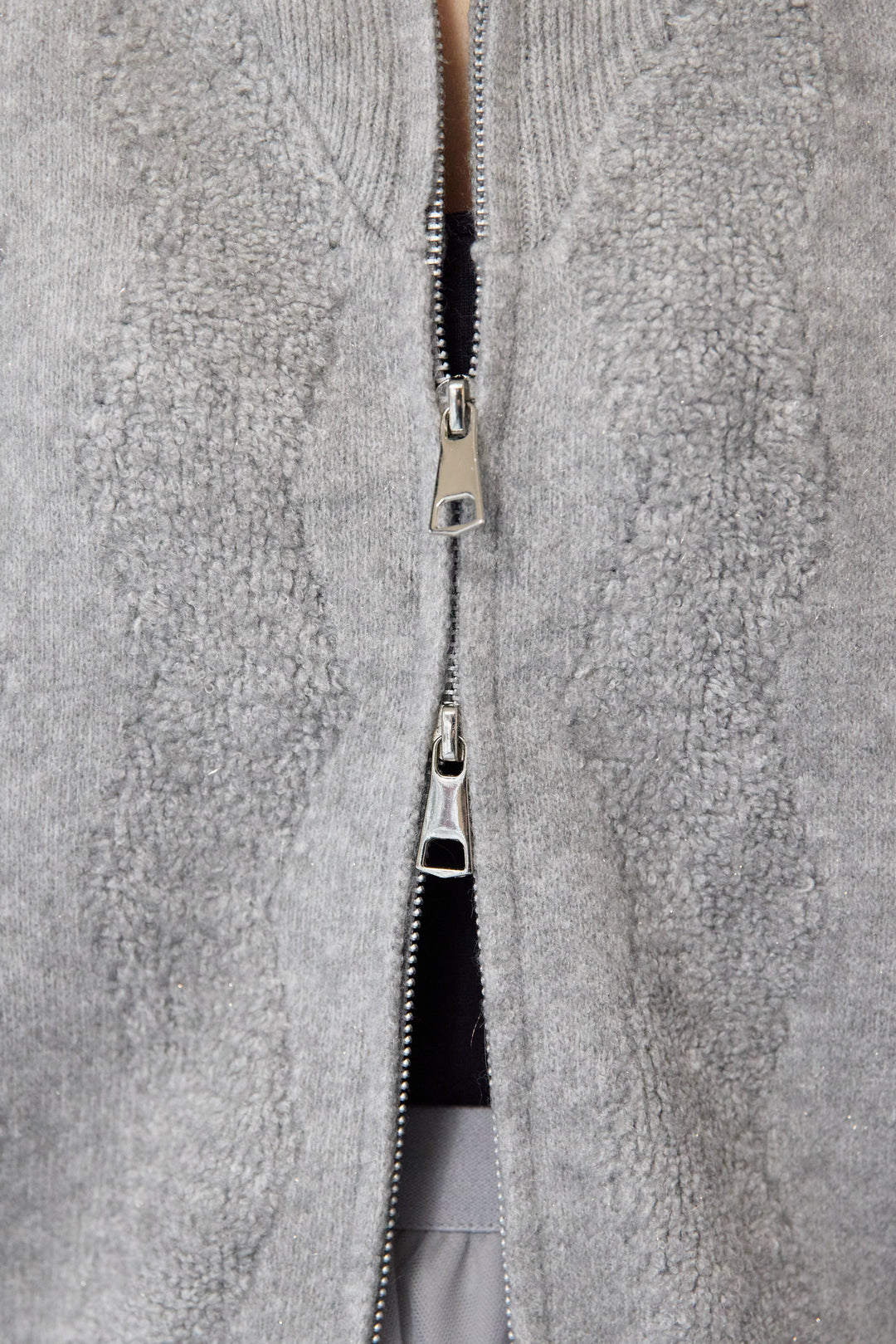 [SET]ラメダブルジップニット+チュールスカート(2set)