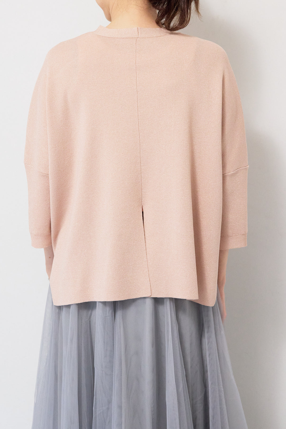 ウォッシャブルサラッとラメカーディガン