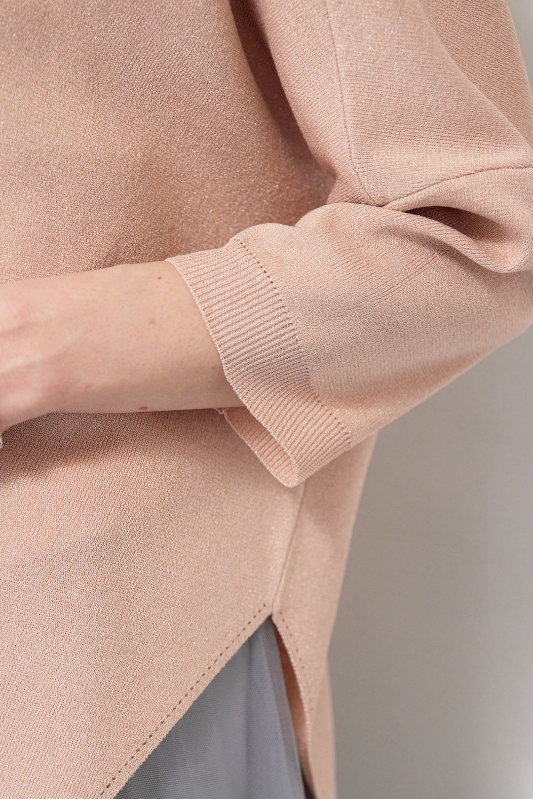 ウォッシャブルサラッとラメカーディガン