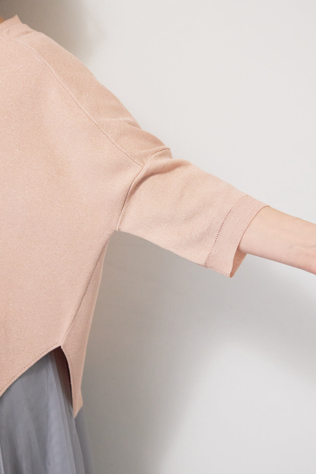 ウォッシャブルサラッとラメカーディガン