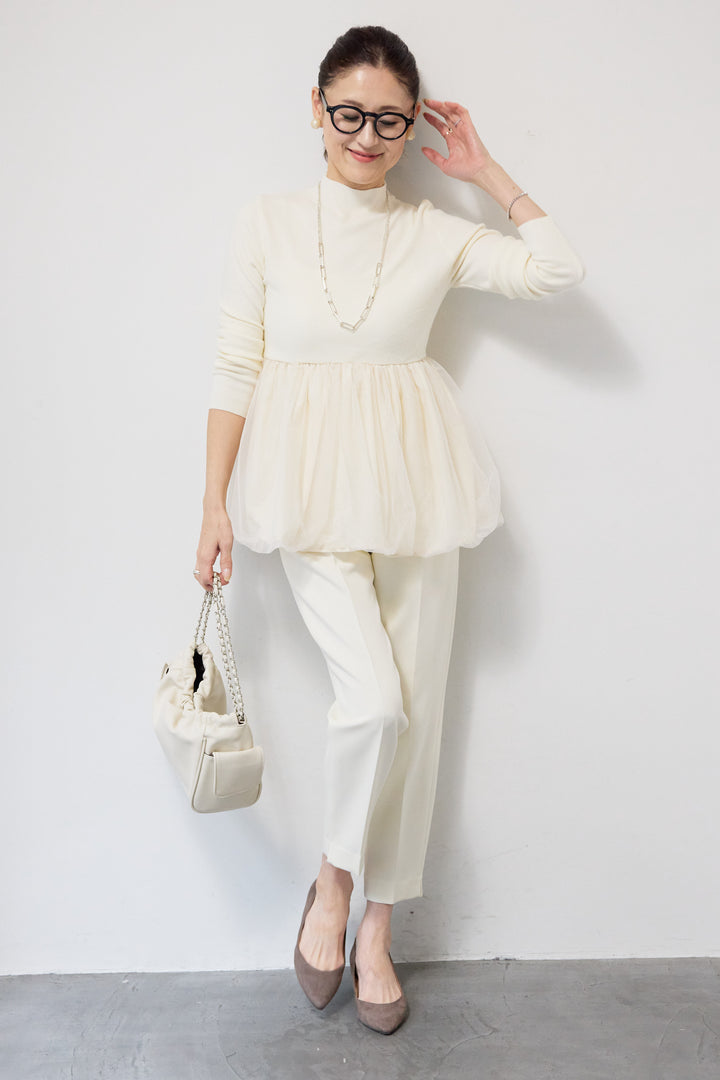 ウォッシャブルテーパードパンツ