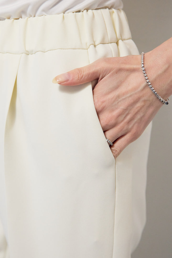 [SET]チュールドッキングニット+ウォッシャブルテーパードパンツ(2set)