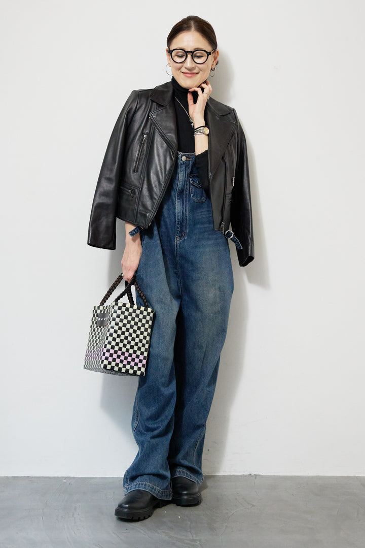 ワークテイストデニムオールインワン