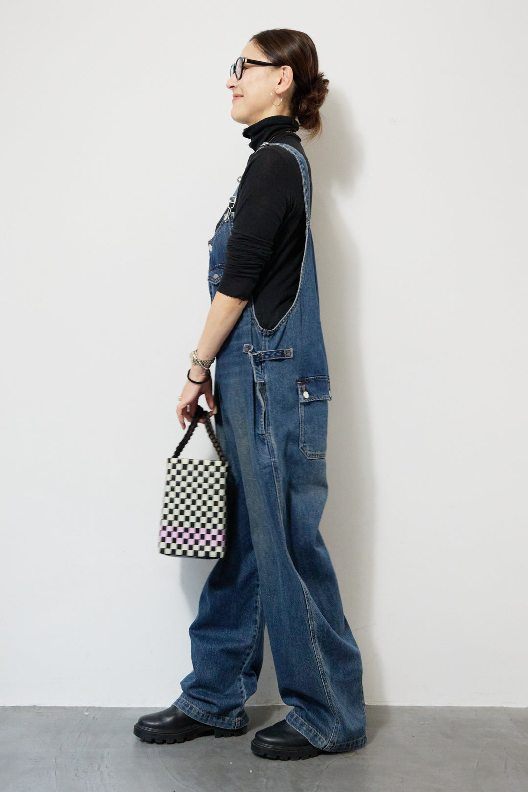 ワークテイストデニムオールインワン