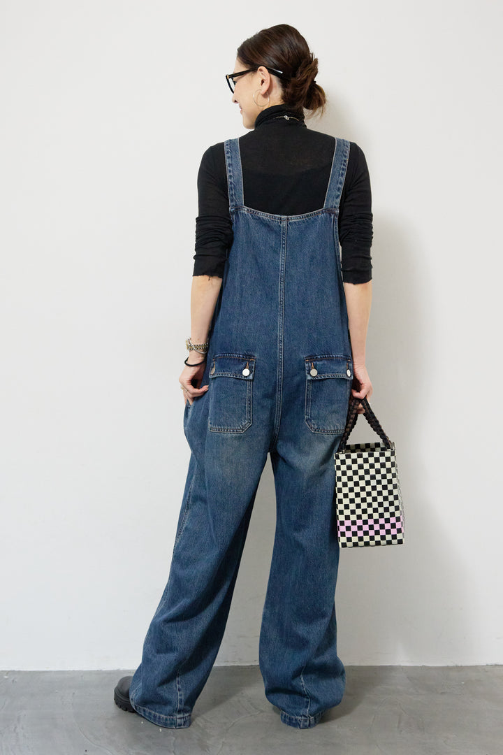 ワークテイストデニムオールインワン