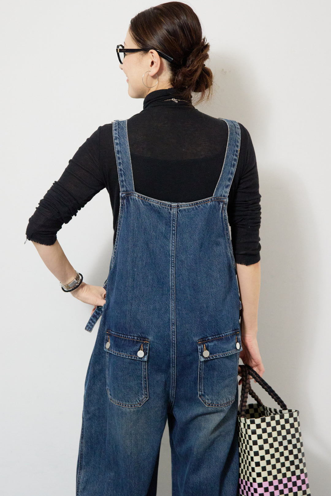 ワークテイストデニムオールインワン