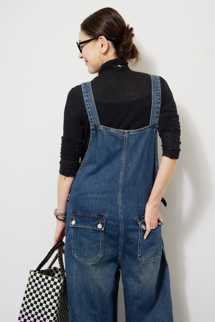 ワークテイストデニムオールインワン