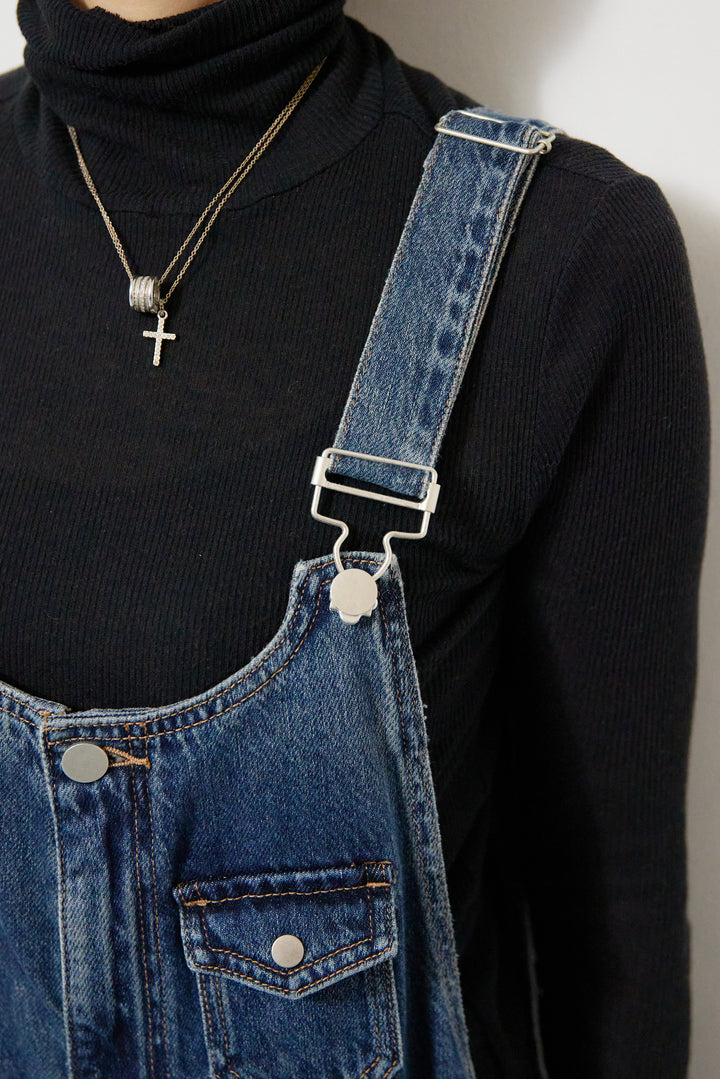 ワークテイストデニムオールインワン