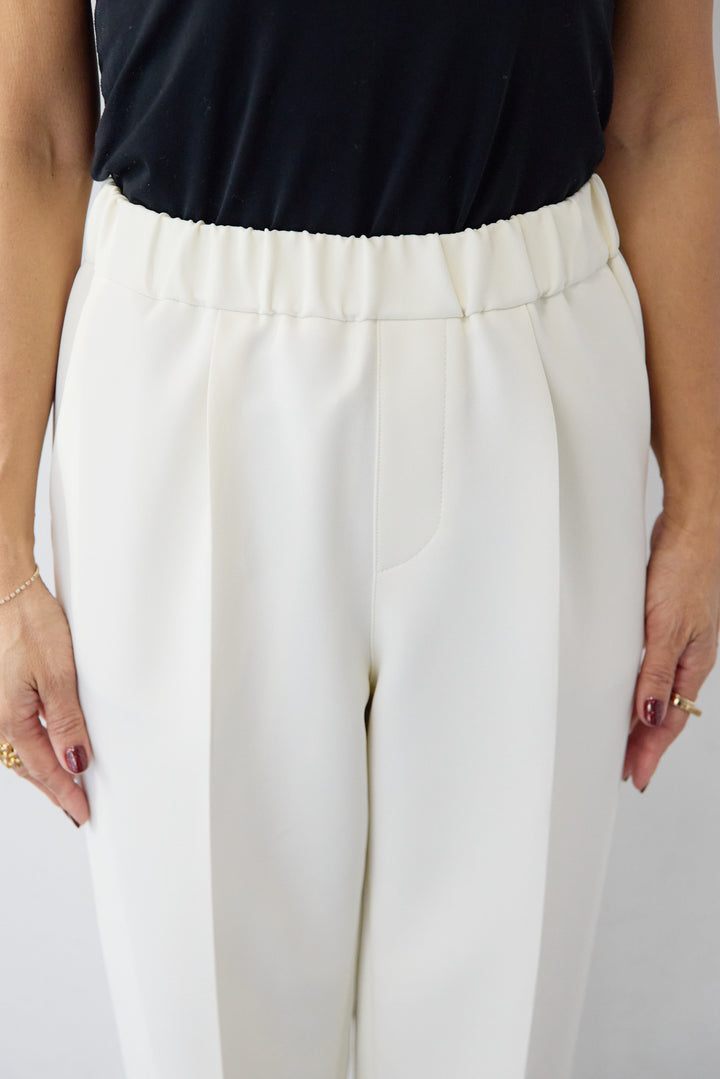 [SET]ゴールドボタンペプラムカーディガン+ウォッシャブルテーパードパンツ(2set)