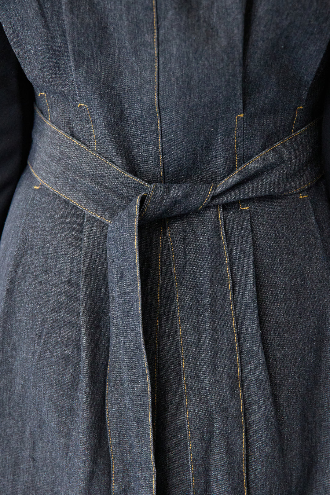 ノースリーブ デニムワンピース