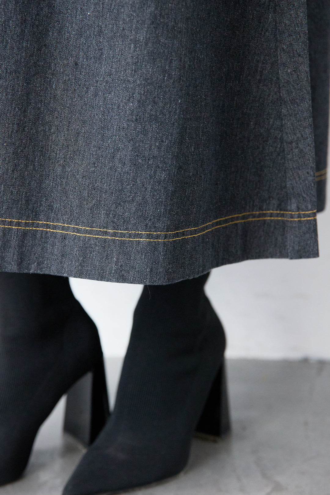 ノースリーブ デニムワンピース