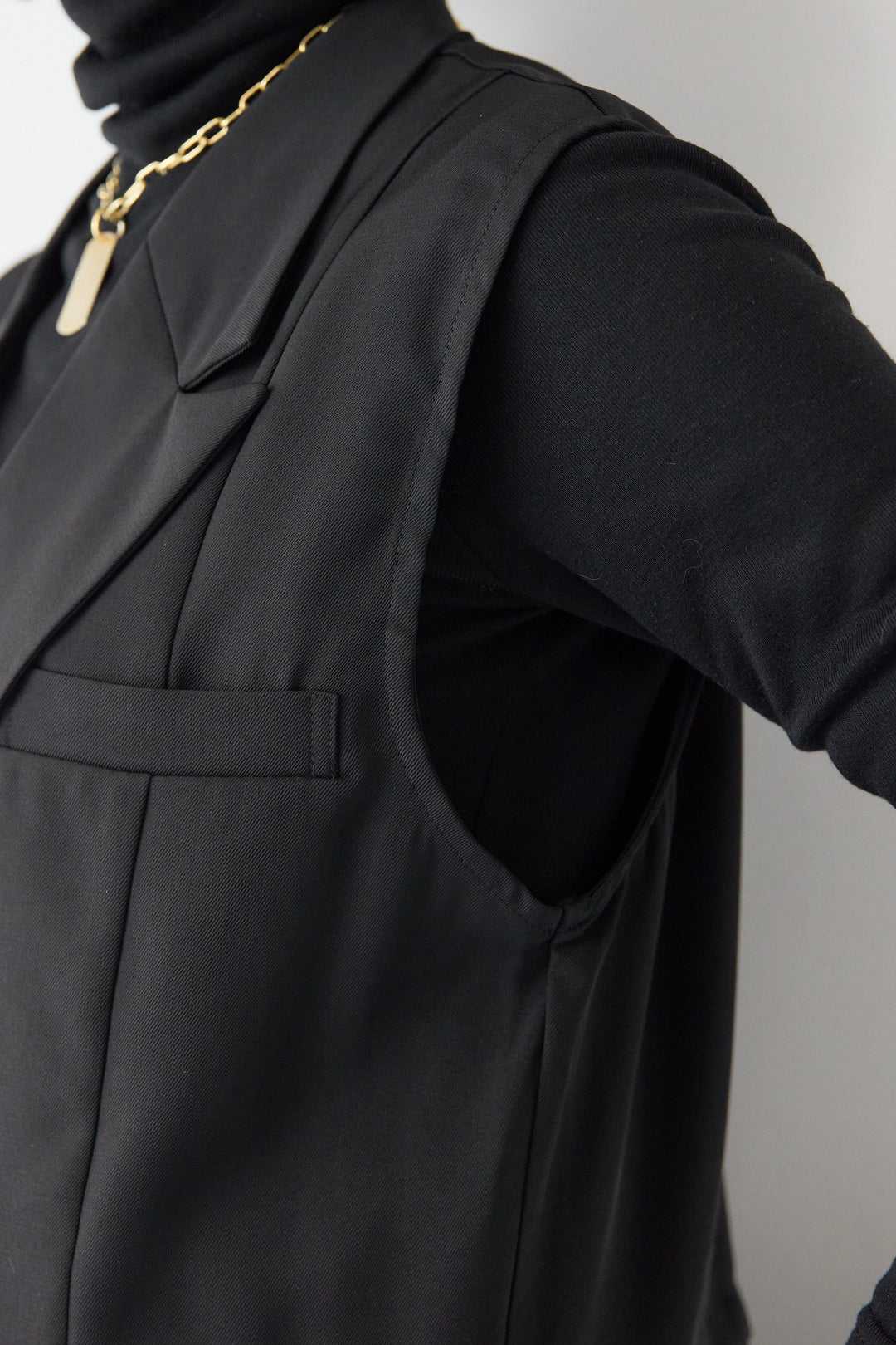 オーガンジードッキングロングベスト