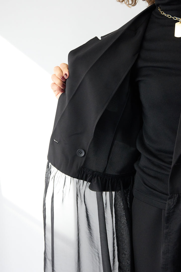 オーガンジードッキングロングベスト