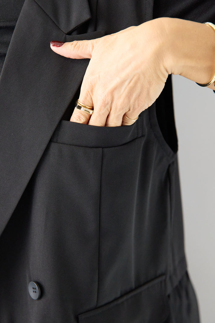 オーガンジードッキングロングベスト