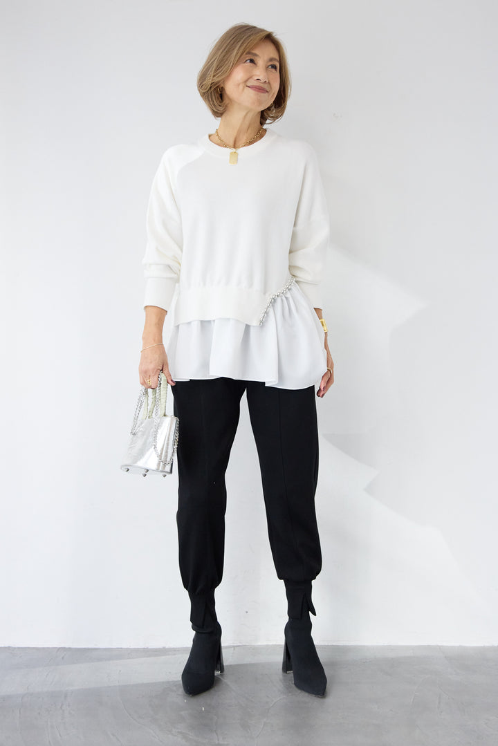 アシメデザインドッキングニット