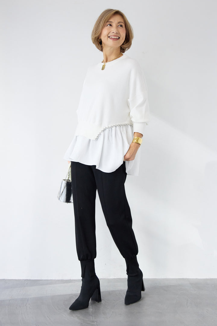 アシメデザインドッキングニット