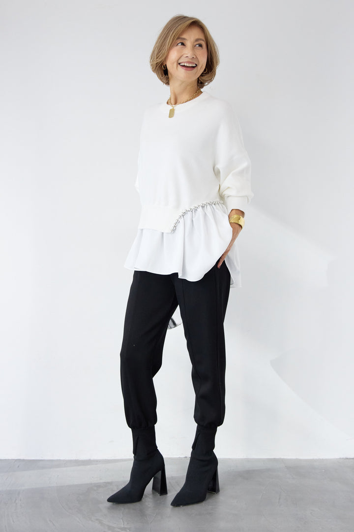 アシメデザインドッキングニット