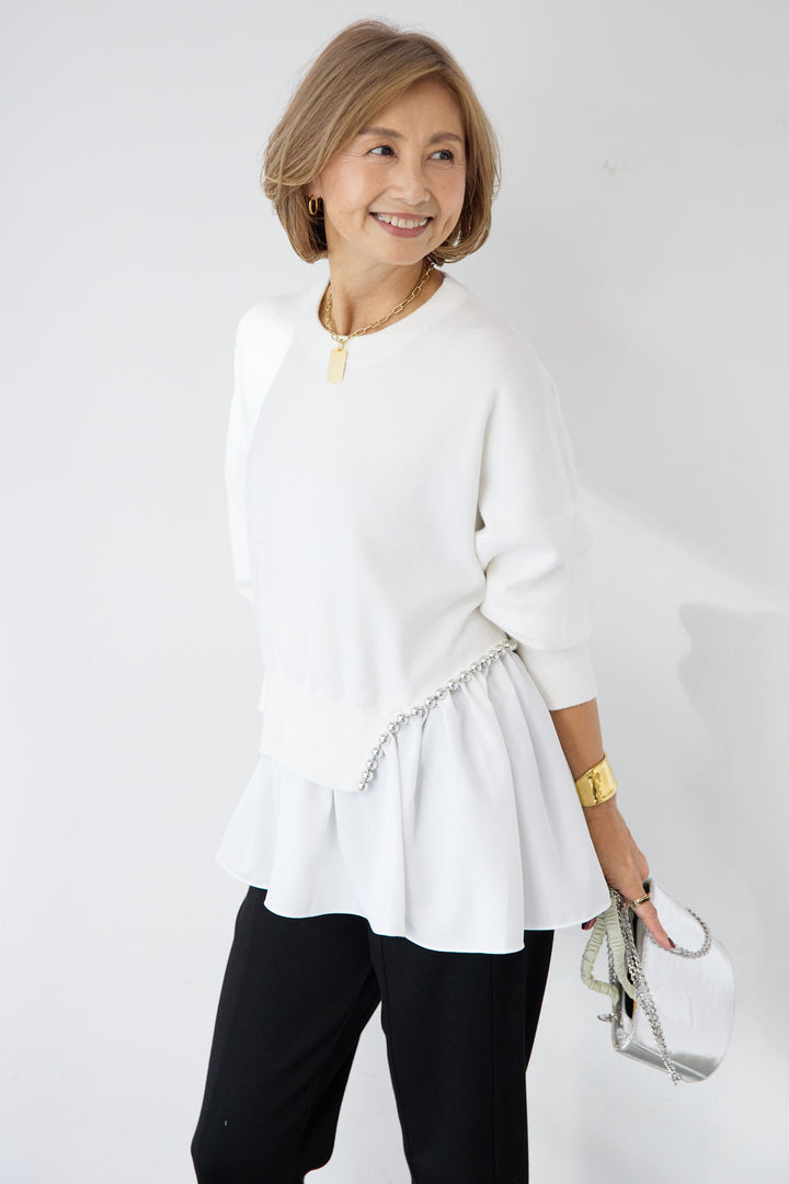 アシメデザインドッキングニット