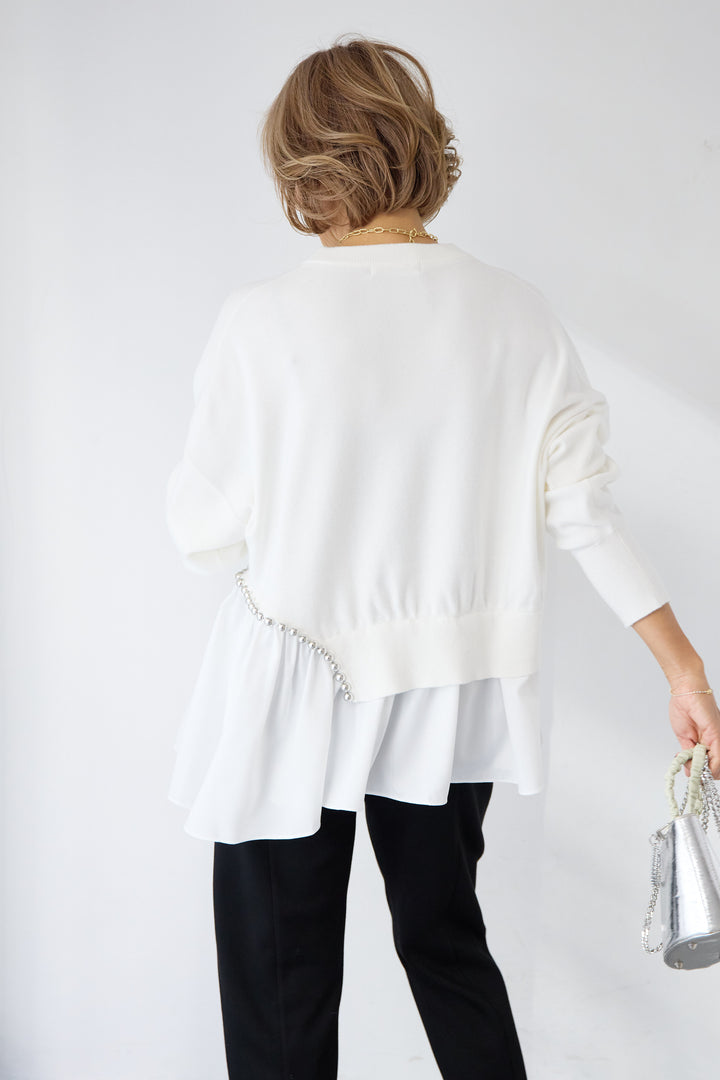 アシメデザインドッキングニット