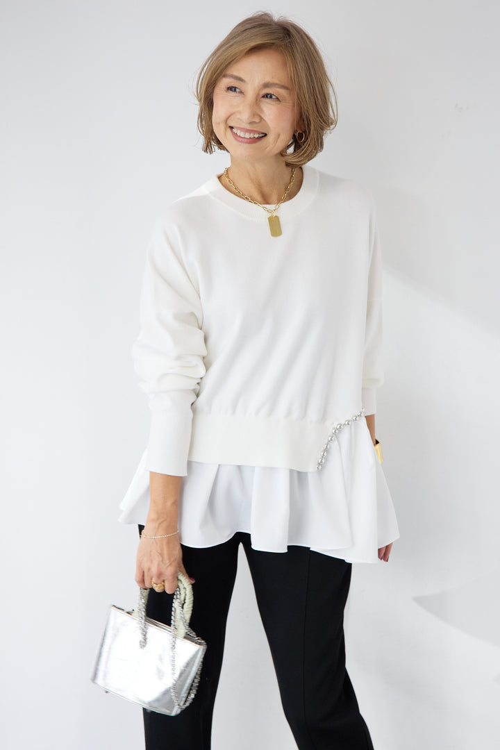 アシメデザインドッキングニット