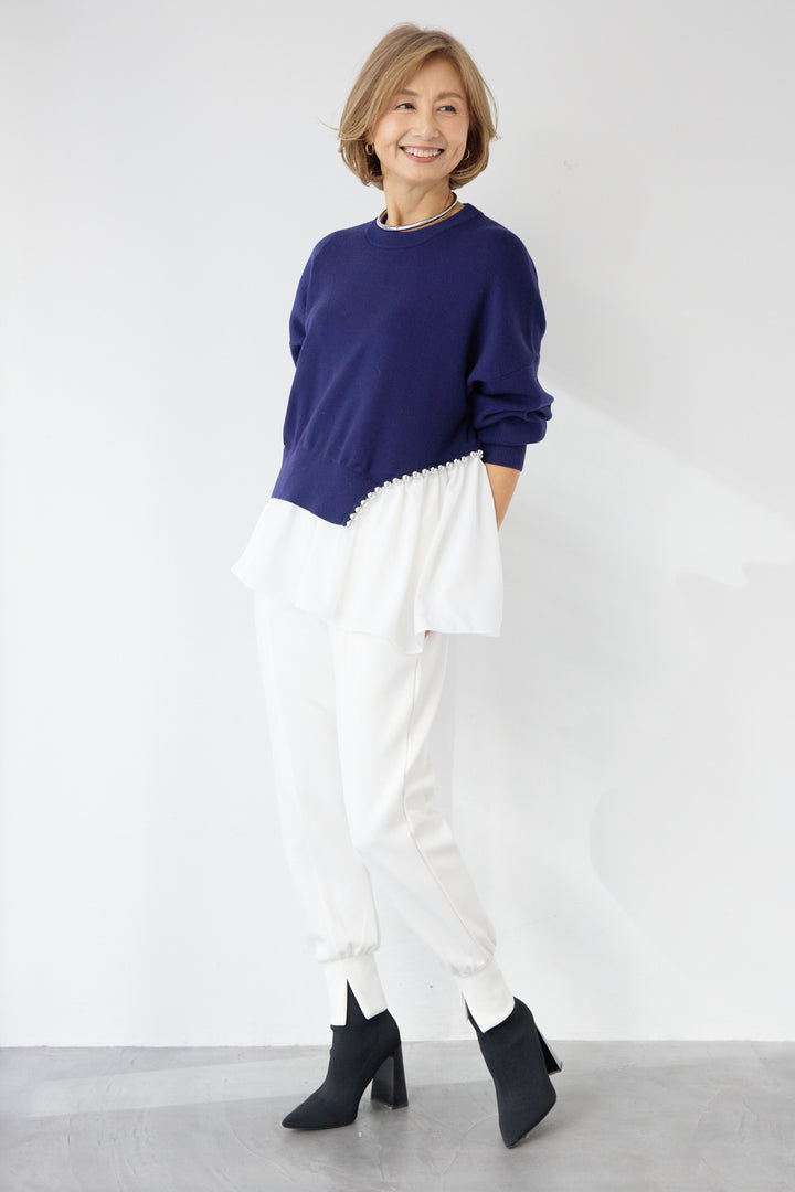 アシメデザインドッキングニット