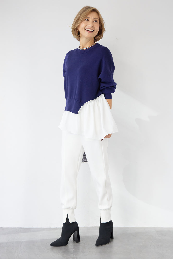 アシメデザインドッキングニット