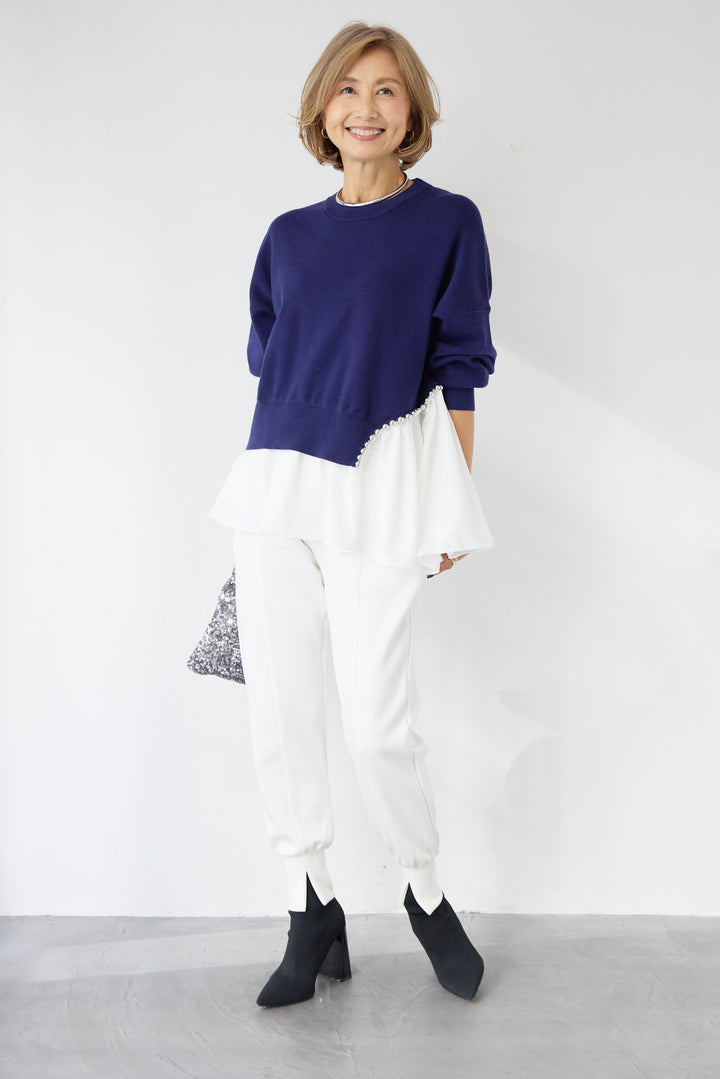 アシメデザインドッキングニット