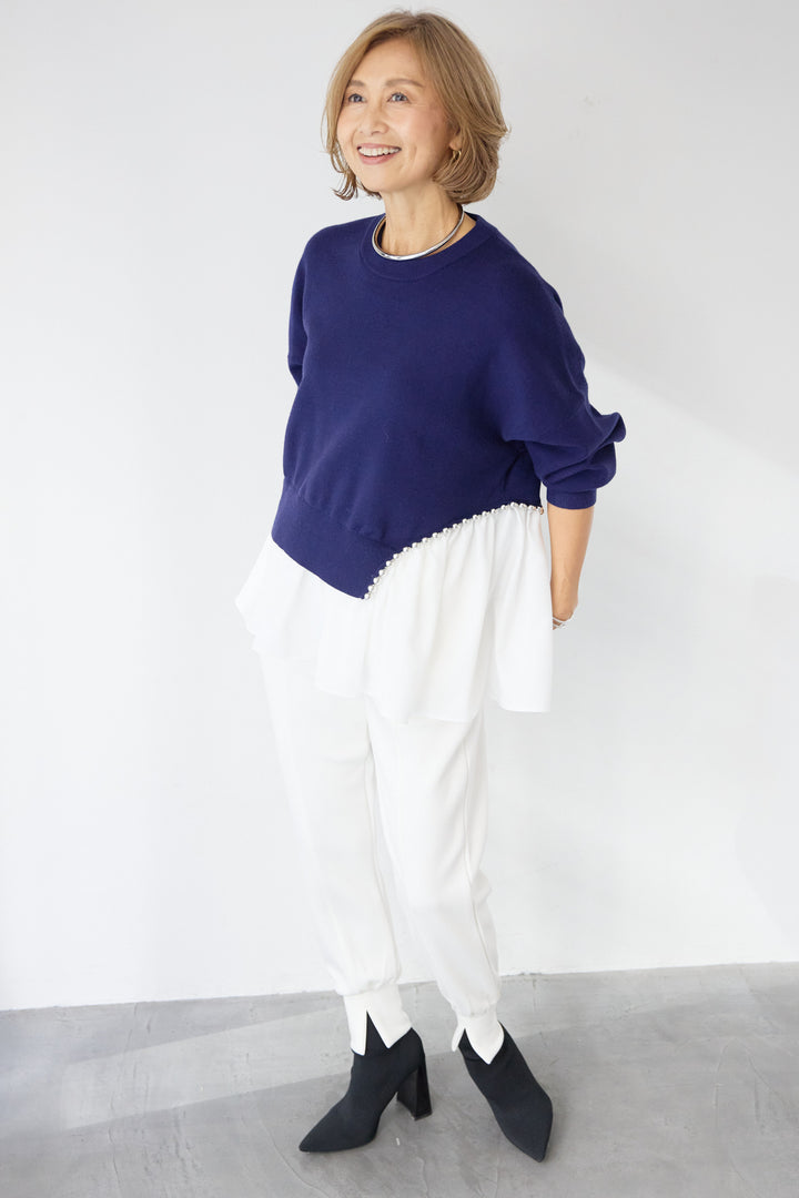 アシメデザインドッキングニット