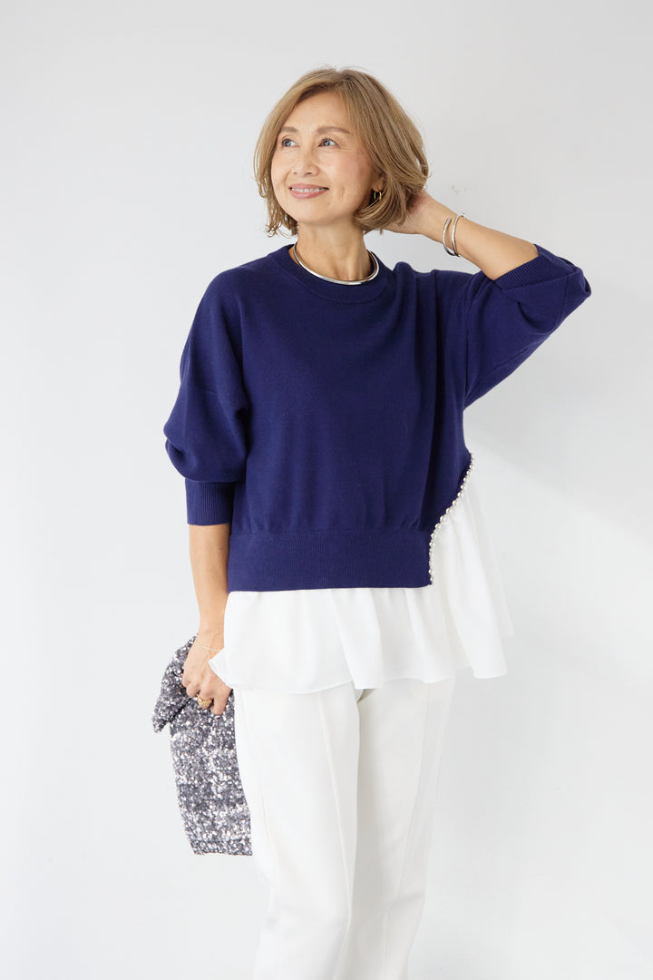 アシメデザインドッキングニット