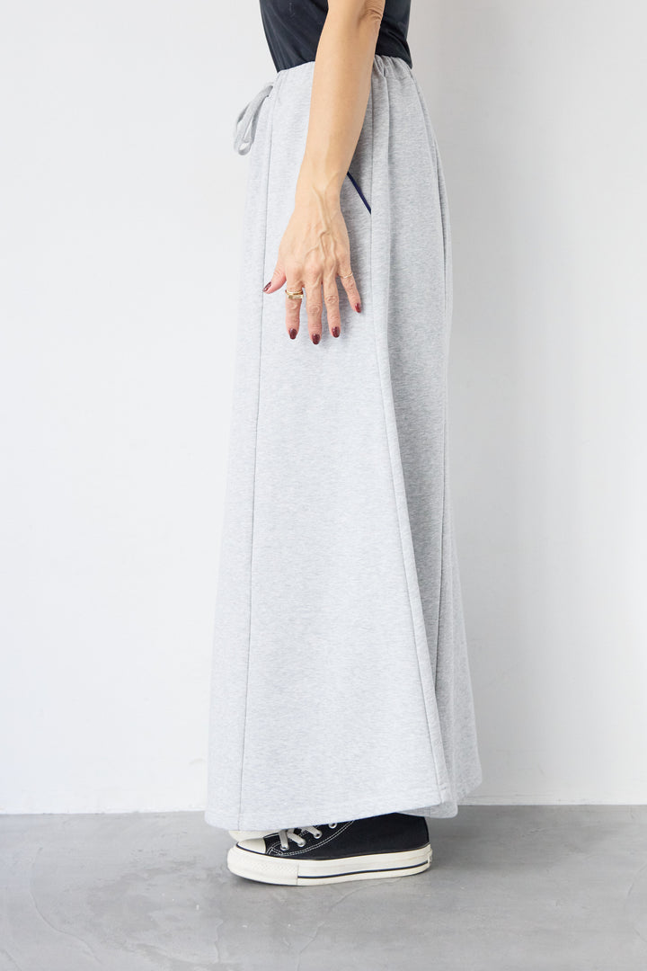 配色スウェットスカート