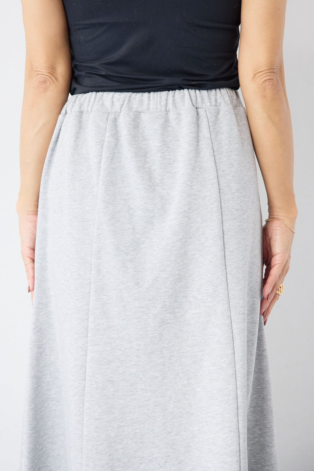 配色スウェットスカート