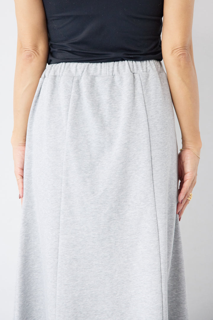 配色スウェットスカート