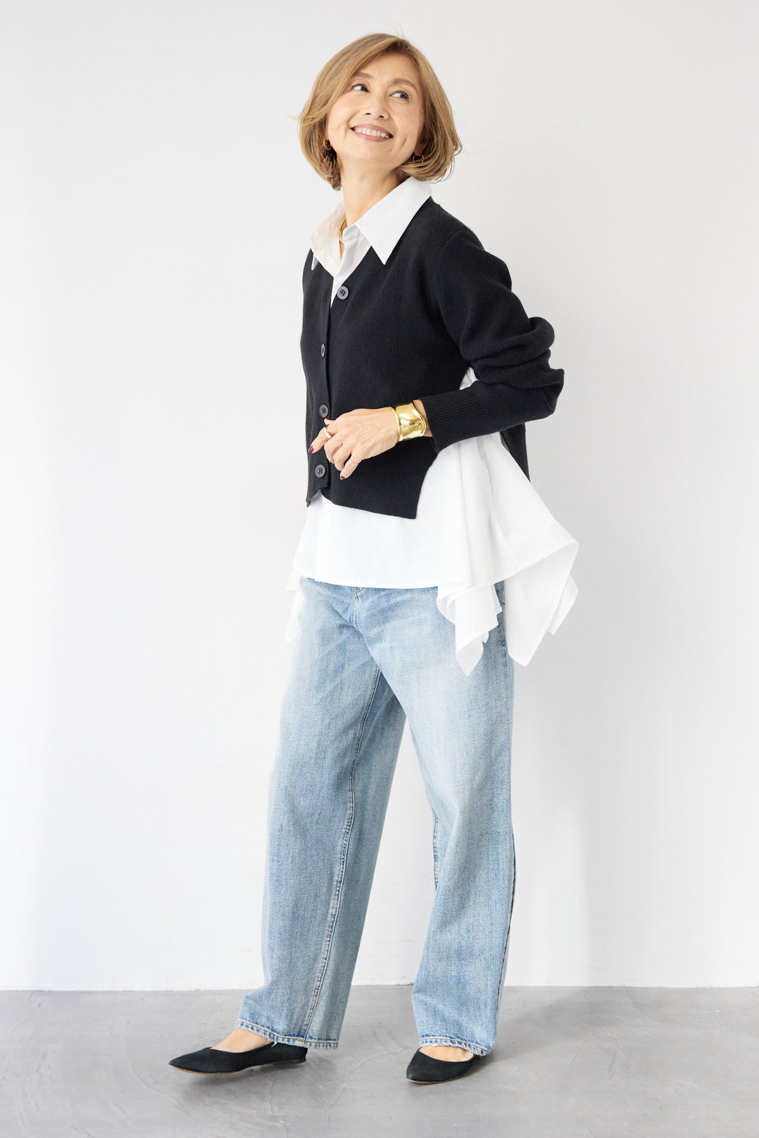 ニットドッキングシャツ