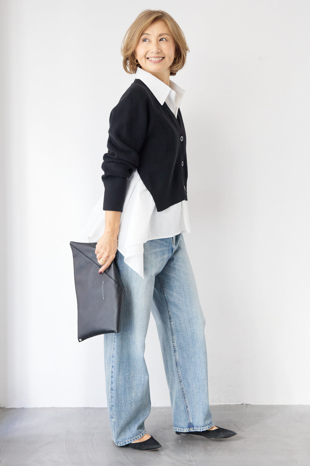 ニットドッキングシャツ