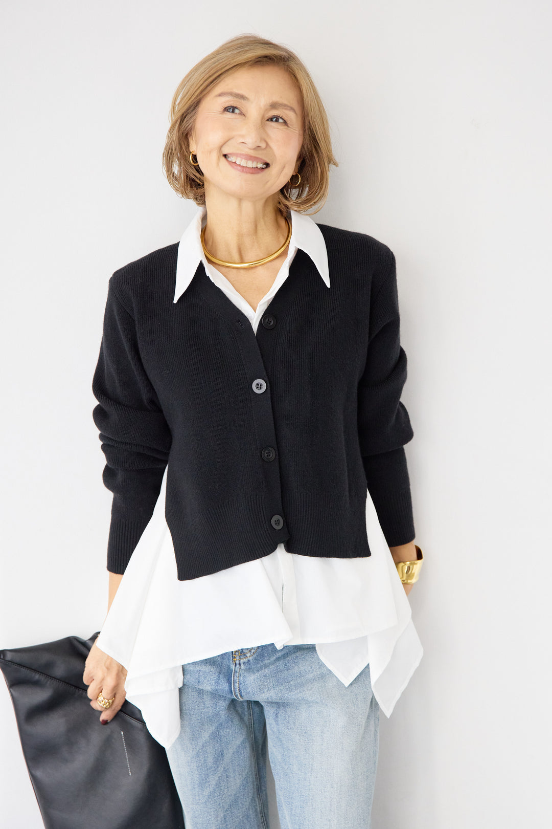 ニットドッキングシャツ