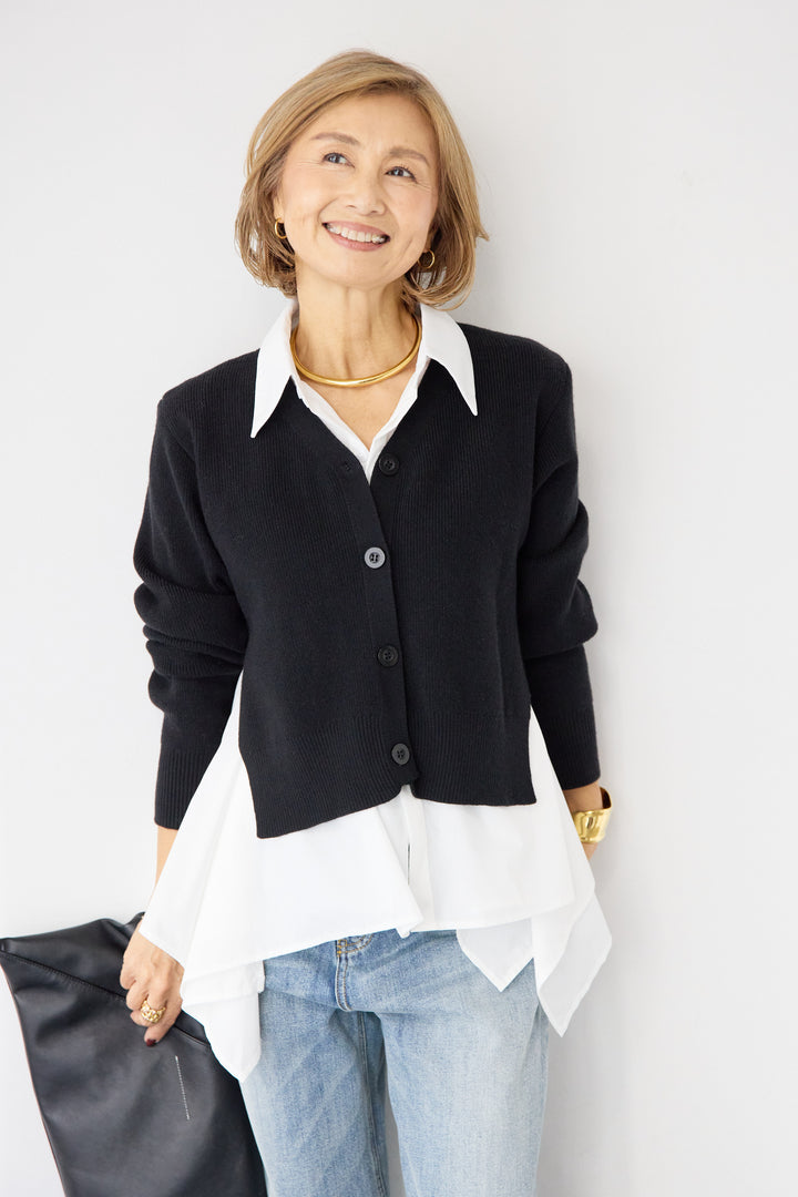 ニットドッキングシャツ