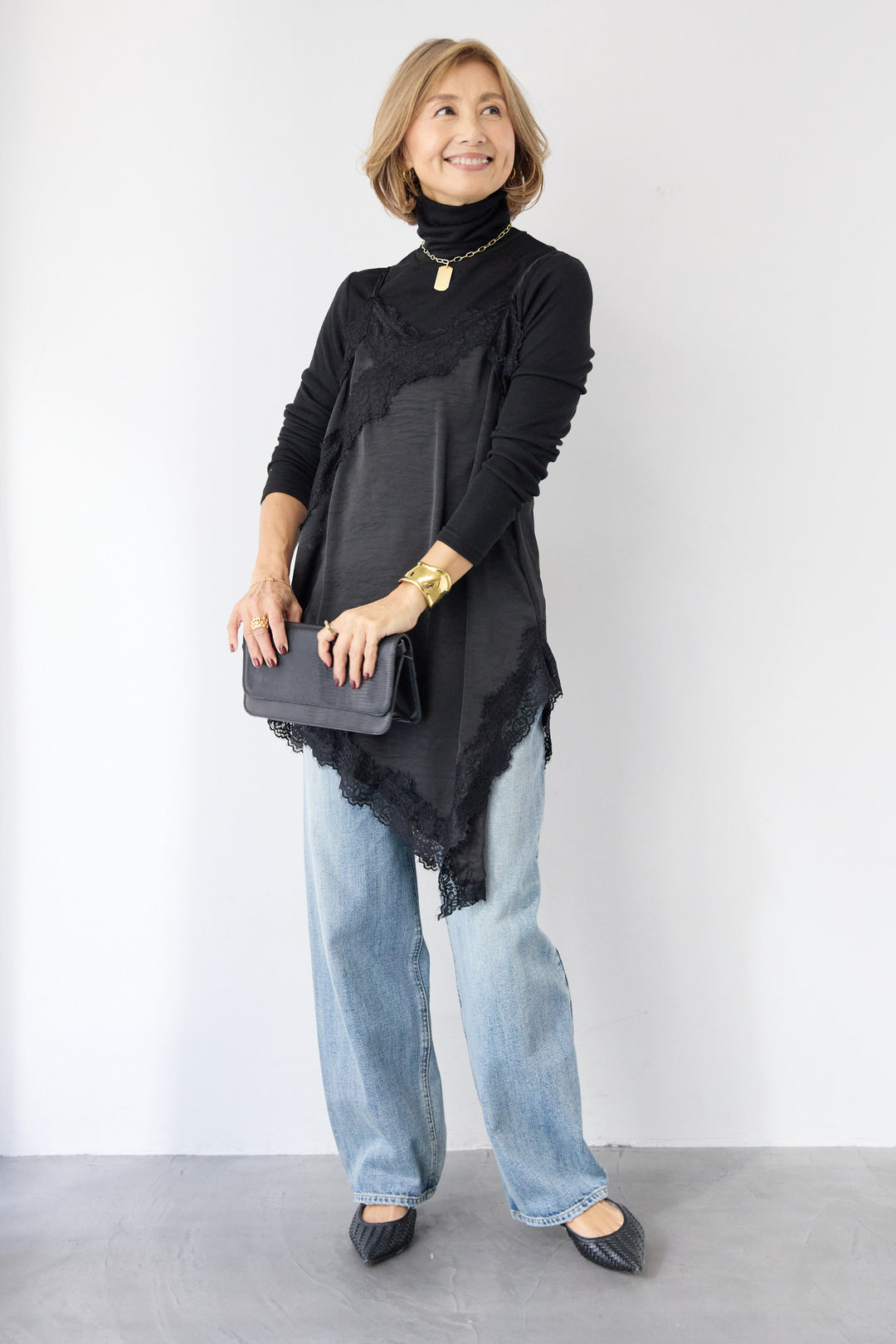 アシメレースキャミソール