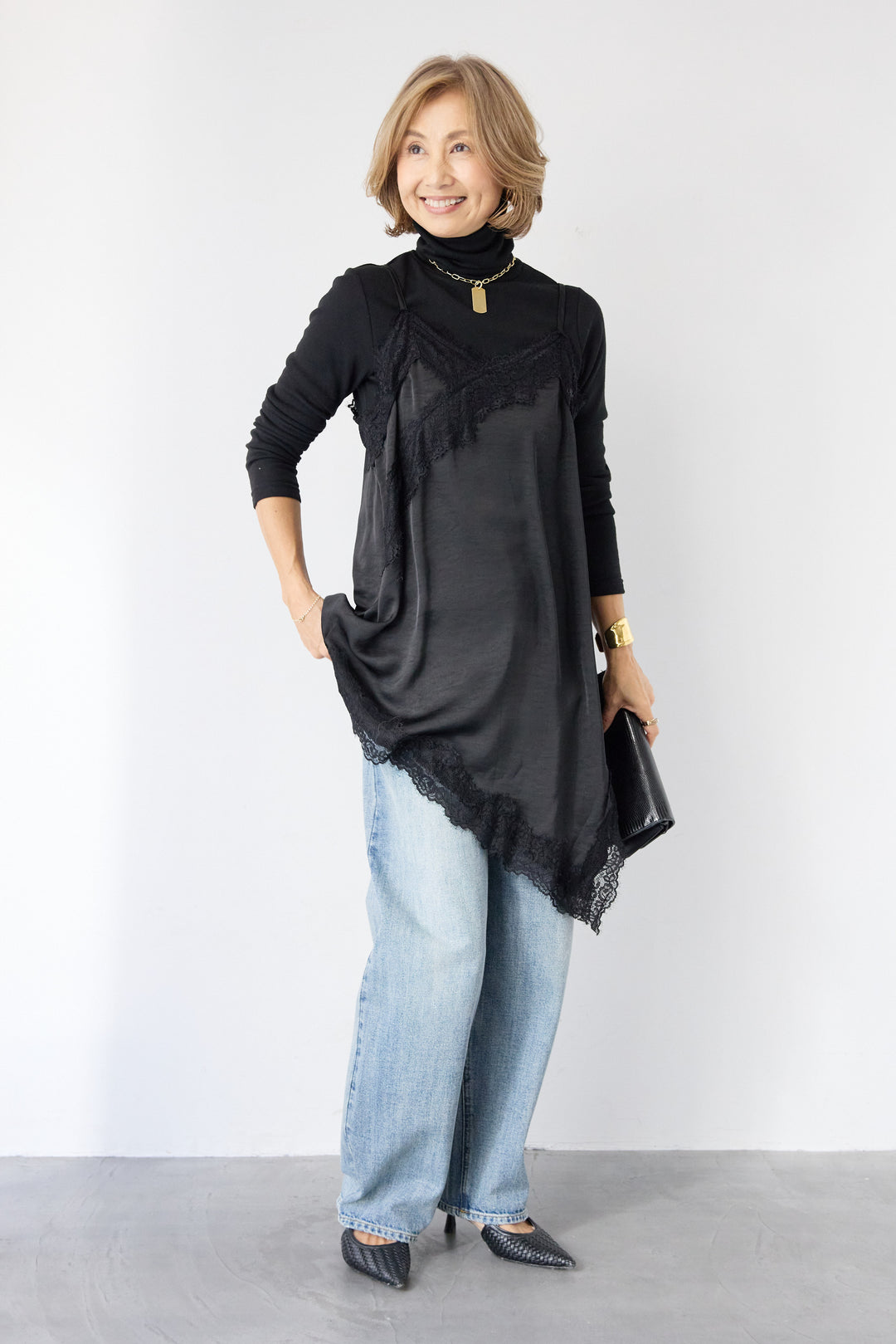 アシメレースキャミソール