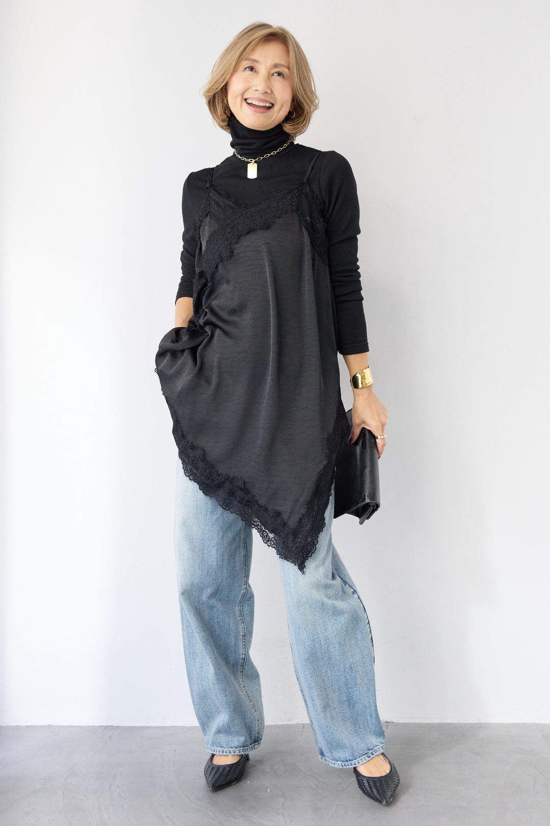 アシメレースキャミソール