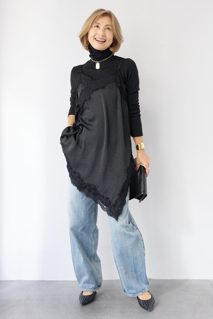 アシメレースキャミソール