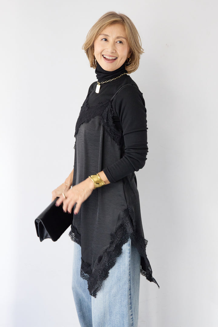 アシメレースキャミソール