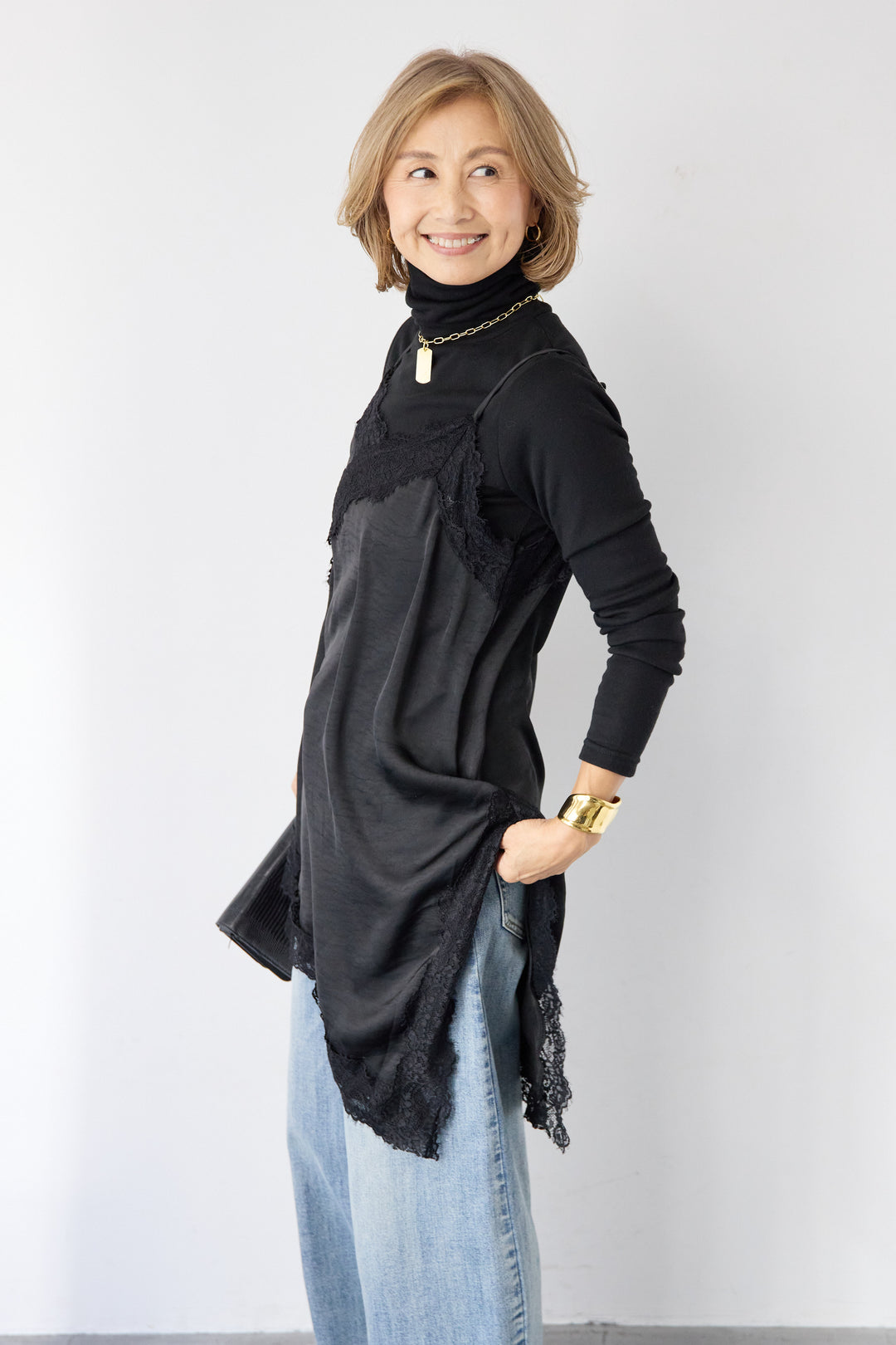 アシメレースキャミソール