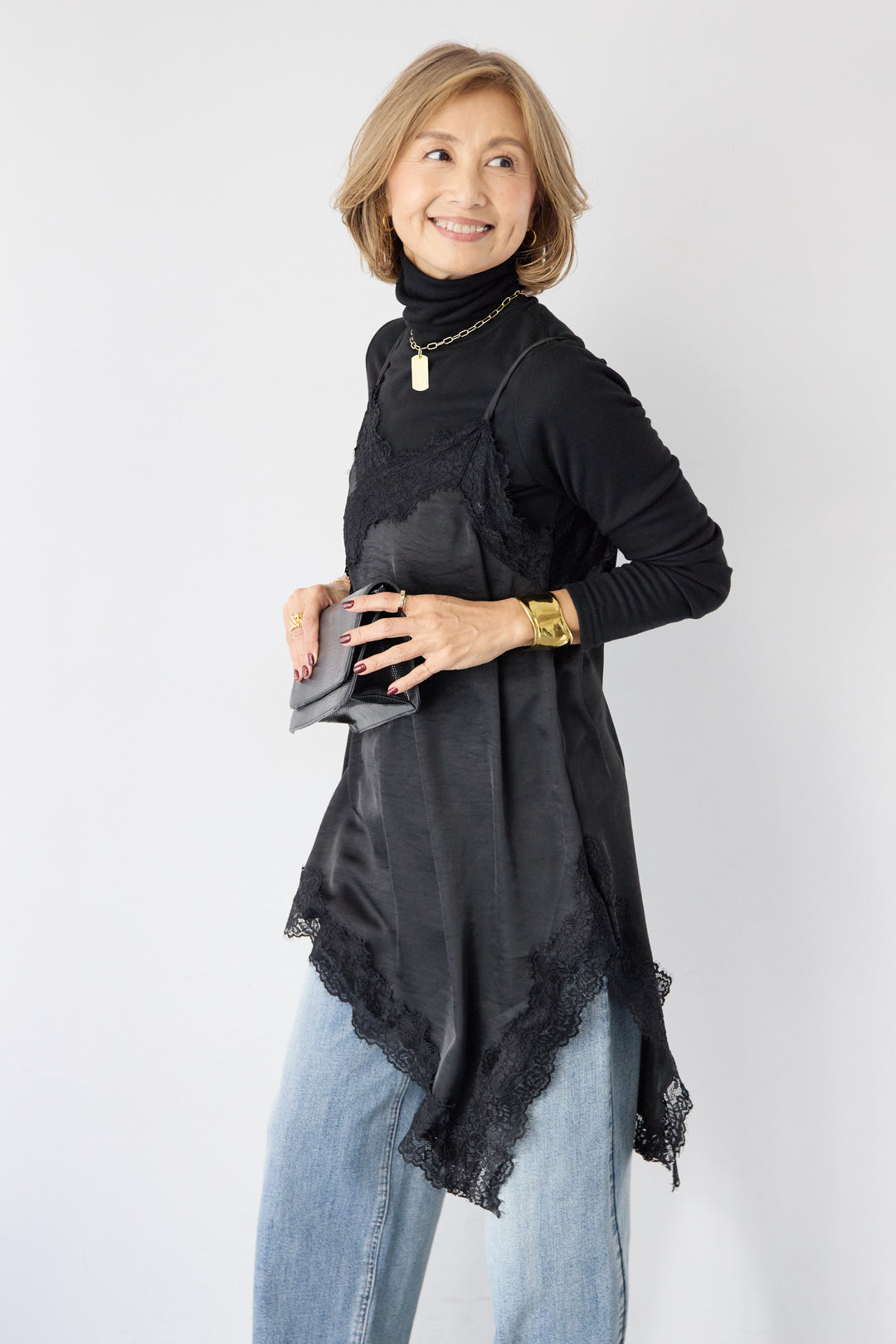 アシメレースキャミソール