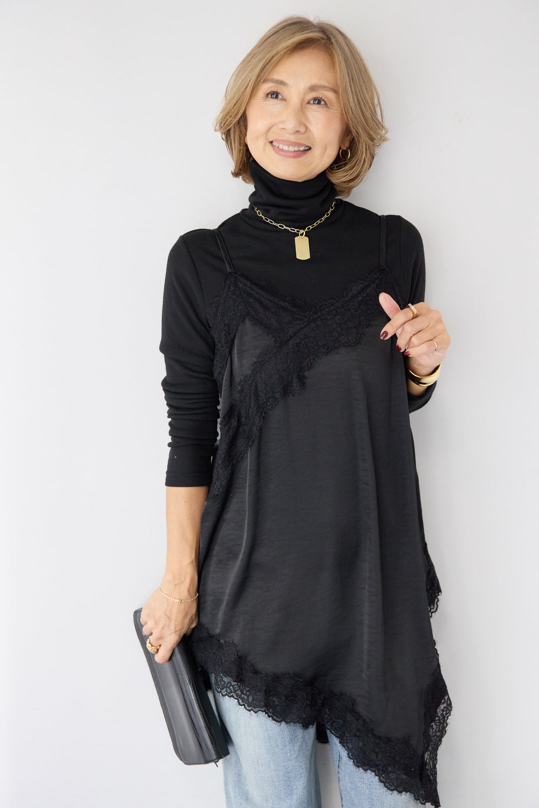 アシメレースキャミソール