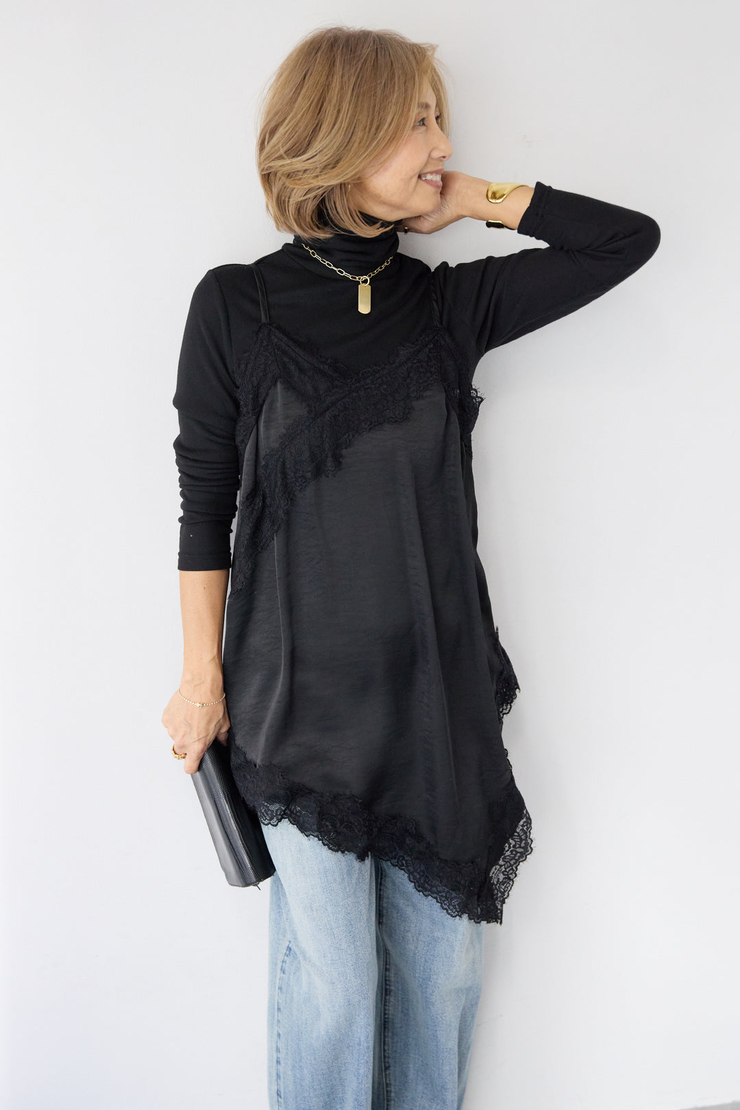 アシメレースキャミソール