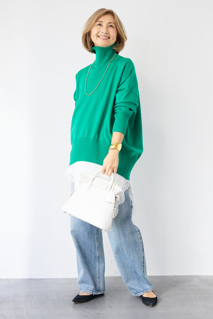 ゆるシルエットタートルネックニット