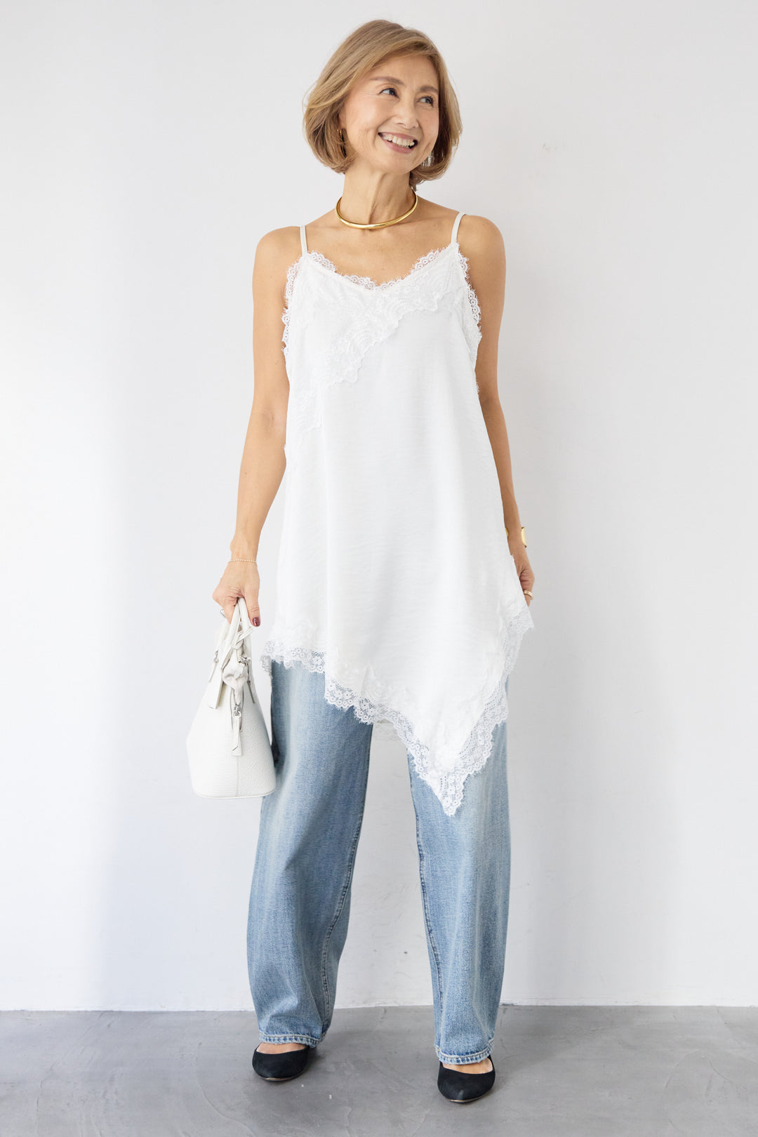 アシメレースキャミソール