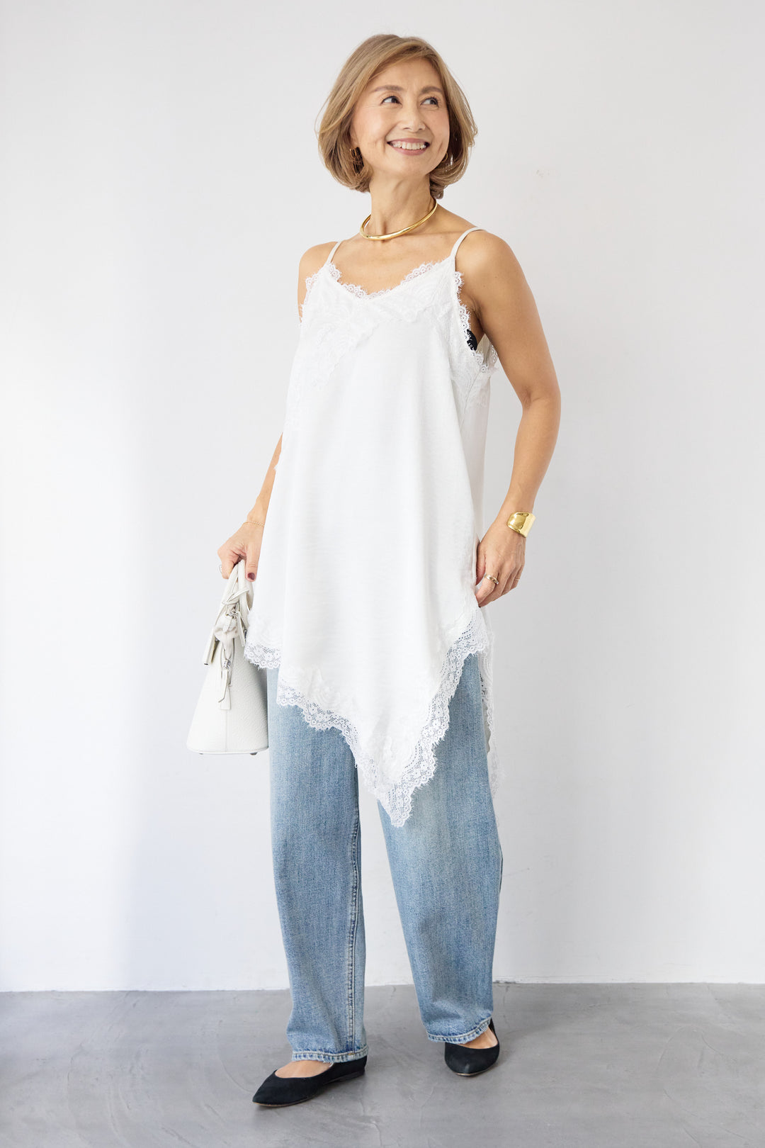 アシメレースキャミソール