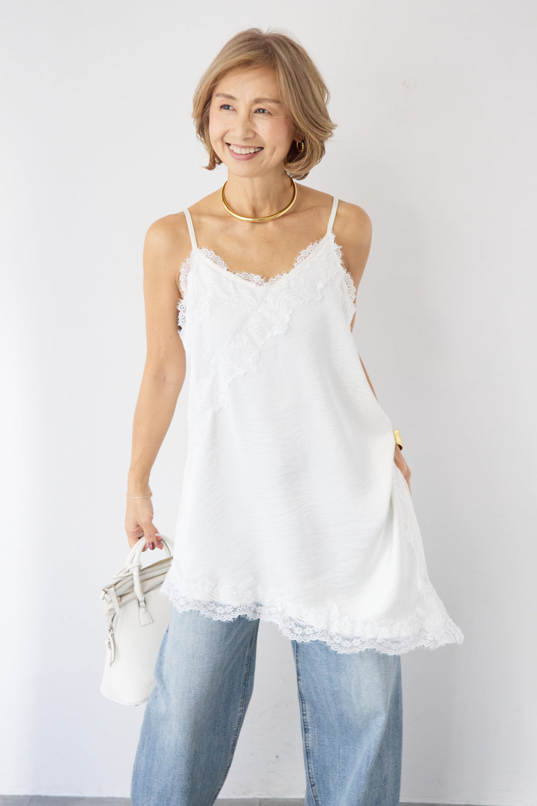 アシメレースキャミソール